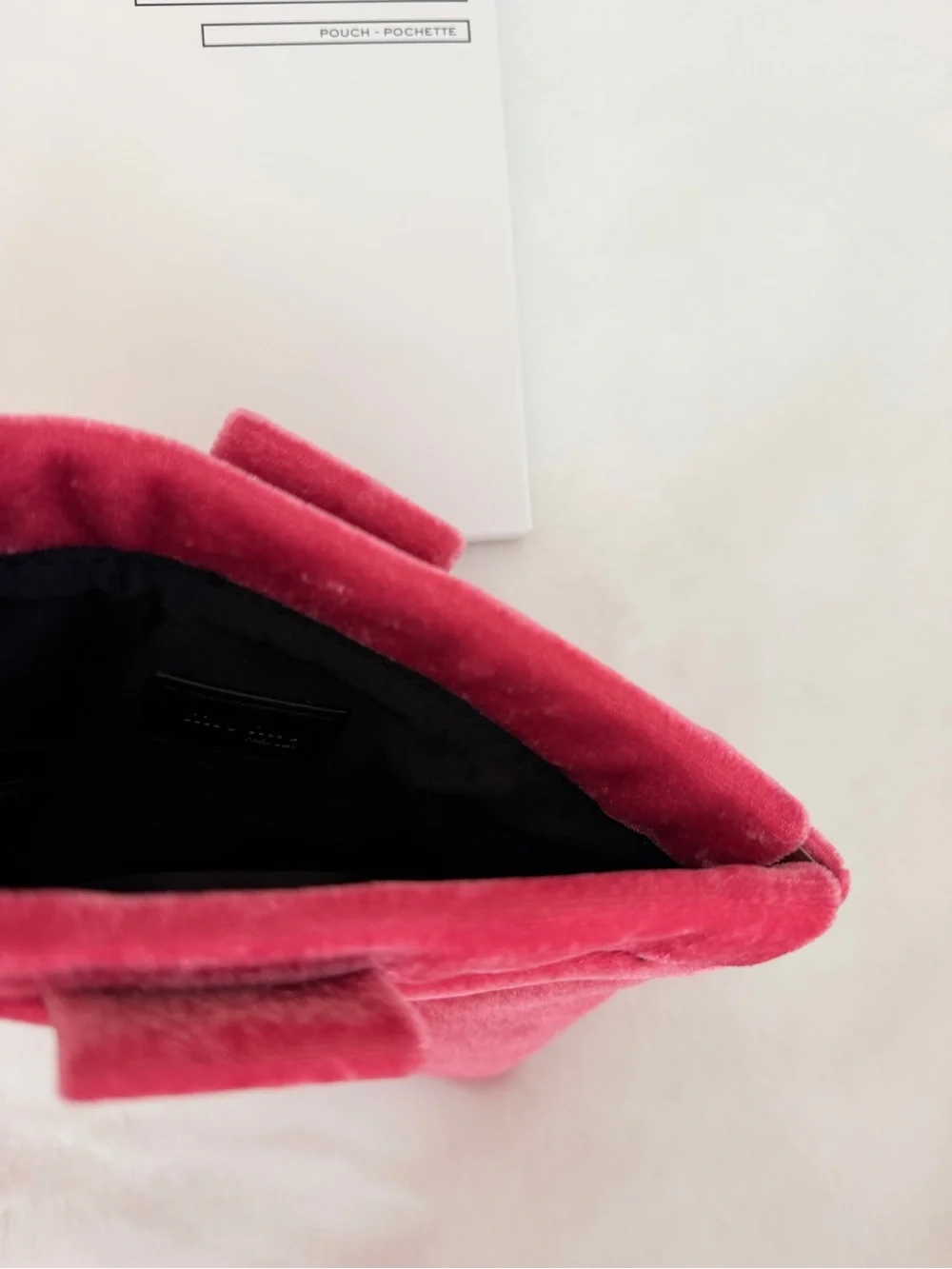Miu Miu Hot Pink Velvet Cosmetic Bag Pouch